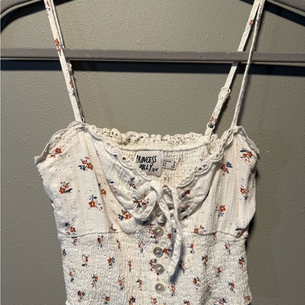 Princess Polly White Floral Women's Top